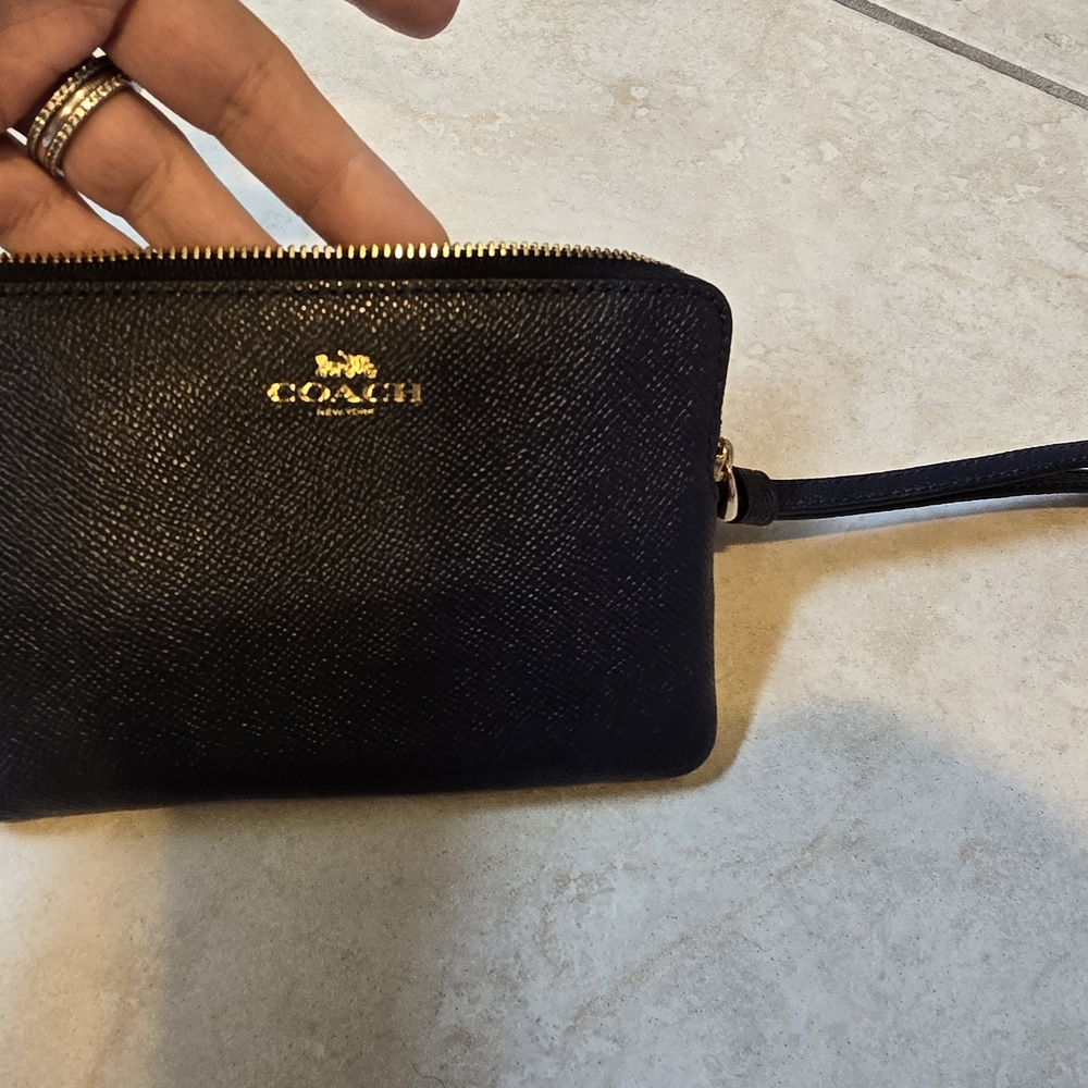 Coach Navy Wristlet - Picture 3 of 5
